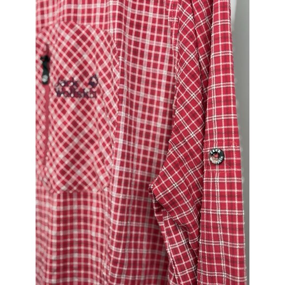 Jack Wolfskin Women’s XL Light Red Check Performance Hiking Outdoor Shirt - Picture 6 of 16